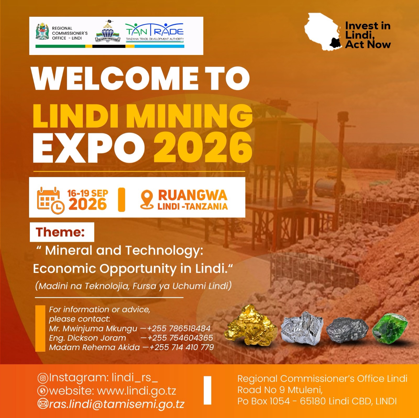 LINDI MINING EXPO 2026. 13 DAYS REMAINS.